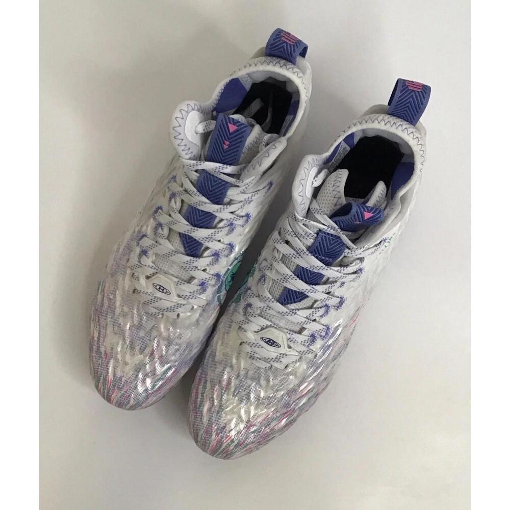 Under Armour Spotlight Clone Womens 3026342-100 White Football Cleats Size 9 - Picture 5 of 8